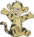 Winnie The Pooh - Tigger The Bouncy Tiger - Joyful Jumping And Playful Poses - Hundred Acre Wood Friend - Filled Embroidery Design - 4978