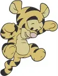 Winnie The Pooh - Tigger The Bouncy Tiger - Joyful Jumping And Playful Poses - Hundred Acre Wood Friend - Filled Embroidery Design - 4981