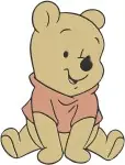 Winnie The Pooh Bear - Pooh With Honey Pot And Stuck In Sandy Rabbit Hole - Classic Pooh Bear Adventures - Filled Embroidery Design - 4989