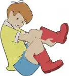 Winnie The Pooh - Christopher Robin With Fishing Rod And Boots - Reading Book And As Little Prince - Boy - Filled Embroidery Design - 4997