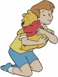 Winnie The Pooh - Christopher Robin Hugging Pooh Bear And Sharing Moments - Best Boy And Bear Friends - Filled Embroidery Design - 5008