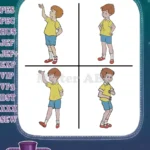 Winnie The Pooh - Christopher Robin The Young Boy - Various Waving And Standing Poses - Hundred Acre Wood Human - Filled Embroidery Design - Instant Download