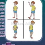 Winnie The Pooh - Christopher Robin Kind Boy From Hundred Acre Wood - Assorted Standing Poses - Character - Filled Embroidery Design - Instant Download