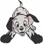 Disney 101 Dalmatians Puppy Faces Close Up Portraits Sitting Pups Cute Expressions - Filled Embroidery Design - 165