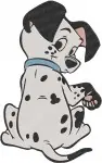 Disney 101 Dalmatians Puppy Faces Close Up Portraits Sitting Pups Cute Expressions - Filled Embroidery Design - 167