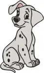 Disney 101 Dalmatians Puppy Faces Close Up Portraits Sitting Pups Cute Expressions - Filled Embroidery Design - 168