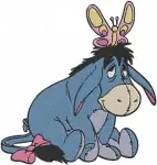 Winnie The Pooh - Eeyore Dancing Happily With Butterflies And Sitting Gently - Sweet Donkey Moments - Filled Embroidery Design - 5030