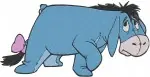 Winnie The Pooh - Eeyore The Classic Gloomy Donkey - Multiple Poses With Pink Bow On Tail - Hundred Acre Wood - Filled Embroidery Design - 5049