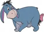 Winnie The Pooh - Eeyore Walking And Lying Down - Assorted Poses With His Signature Pink Bow - Donkey Life - Filled Embroidery Design - 5051