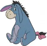 Winnie The Pooh - Eeyore The Melancholy Donkey - Various Sitting And Lying Down Sad Poses - Hundred Acre Wood - Filled Embroidery Design - 5063