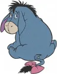 Winnie The Pooh - Eeyore The Melancholy Donkey - Various Sitting And Lying Down Sad Poses - Hundred Acre Wood - Filled Embroidery Design - 5066