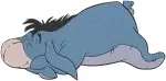 Winnie The Pooh - Eeyore The Gloomy Donkey - Sad Poses And With Butterfly - Hundred Acre Wood - Filled Embroidery Design - 5067