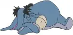 Winnie The Pooh - Eeyore The Gloomy Donkey - Sad Poses And With Butterfly - Hundred Acre Wood - Filled Embroidery Design - 5069