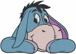 Winnie The Pooh - Eeyore Thinking Deeply - Expressive Donkey Face Close Ups - Hundred Acre Wood Friend - Filled Embroidery Design - 5080