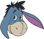 Winnie The Pooh - Eeyore Thinking Deeply - Expressive Donkey Face Close Ups - Hundred Acre Wood Friend - Filled Embroidery Design - 5082