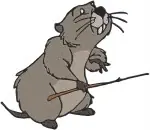 Disney Winnie Pooh Gopher Holding String Directing Conductor Poses Groundhog - Filled Embroidery Design - 5112