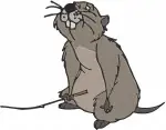 Disney Winnie Pooh Gopher Holding String Directing Conductor Poses Groundhog - Filled Embroidery Design - 5113