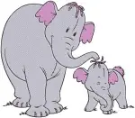 Disney Winnie Pooh Lumpy Heffalump With Pooh Bear Flying Kite Flowers - Filled Embroidery Design - 5118