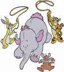 Disney Winnie Pooh Hundred Acre Wood Group Pooh Tigger Eeyore Lumpy Roo Safari Bundle - Filled Embroidery Design - 5128