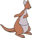 Disney Winnie Pooh Kanga Kangaroo Mother With Basket Carrying Roo In Pouch Designs - Filled Embroidery Design - 5147