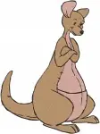 Disney Winnie Pooh Kanga Kangaroo With Roo Flowers In Pouch Loving Mother - Filled Embroidery Design - 5149