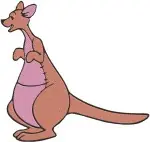 Disney Winnie Pooh Kanga Kangaroo With Roo Flowers In Pouch Loving Mother - Filled Embroidery Design - 5150