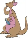Disney Winnie Pooh Kanga Kangaroo Holding Roo In Pouch Motherly Love Bundle - Filled Embroidery Design - 5154