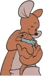 Disney Winnie Pooh Kanga Kangaroo Holding Roo In Pouch Motherly Love Bundle - Filled Embroidery Design - 5155