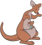 Disney Winnie Pooh Kanga Kangaroo Holding Roo In Pouch Motherly Love Bundle - Filled Embroidery Design - 5156