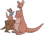 Disney Winnie Pooh Kanga Kangaroo Roo At Table Reading Book Mother Son Time Set - Filled Embroidery Design - 5157