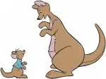 Disney Winnie Pooh Kanga Kangaroo Roo At Table Reading Book Mother Son Time Set - Filled Embroidery Design - 5159
