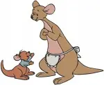 Disney Winnie Pooh Kanga Kangaroo Roo At Table Reading Book Mother Son Time Set - Filled Embroidery Design - 5160