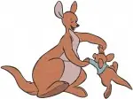 Disney Winnie Pooh Kanga Kangaroo And Roo Hugging Reading Story Affectionate Collection - Filled Embroidery Design - 5162