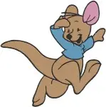 Disney Winnie Pooh Roo Kangaroo Active Poses Running Spinning Toy Playful Designs - Filled Embroidery Design - 5175