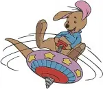 Disney Winnie Pooh Roo Kangaroo Active Poses Running Spinning Toy Playful Designs - Filled Embroidery Design - 5176