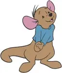 Disney Winnie Pooh Roo Kangaroo Standing Walking Cute Blue Shirt Poses - Filled Embroidery Design - 5177