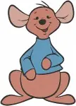 Disney Winnie Pooh Roo Kangaroo Standing Walking Cute Blue Shirt Poses - Filled Embroidery Design - 5180