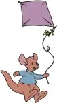 Disney Winnie Pooh Roo Kangaroo Flying Kite In Pot With Balloon Bubbles Bundle - Filled Embroidery Design - 5181