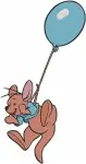 Disney Winnie Pooh Roo Kangaroo Flying Kite In Pot With Balloon Bubbles Bundle - Filled Embroidery Design - 5182