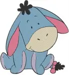 Disney Winnie Pooh Eeyore Donkey Pooh Bear Piglet Friends With Flowers Basket Collection - Filled Embroidery Design - 5188