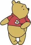 Disney Winnie Pooh Bear Classic Poses Standing Sitting Waving Happy Bear Designs - Filled Embroidery Design - 5201