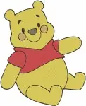 Disney Winnie Pooh Bear Classic Poses Standing Sitting Waving Happy Bear Designs - Filled Embroidery Design - 5202