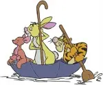 Disney Winnie Pooh Friends Pirate Ship Tigger Drum Group Adventure Scenes Set - Filled Embroidery Design - 5212