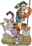 Winnie The Pooh Christopher Robin Pooh Tigger Eeyore Piglet Rabbit Musical Parade - Filled Embroidery Design - 5231