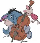 Winnie The Pooh Christopher Robin Pooh Tigger Eeyore Piglet Rabbit Musical Parade - Filled Embroidery Design - 5234