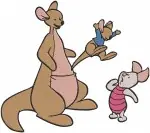 Winnie The Pooh Eeyore Piglet Tigger Christopher Robin Kanga Roo Stacking Friends - Filled Embroidery Design - 5241