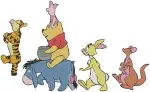 Winnie The Pooh Rabbit Pooh Bear Tigger Eeyore Piglet Group And Individual Poses - Filled Embroidery Design - 5253