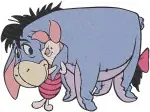 Winnie The Pooh Eeyore With Piglet And Rabbit With Roo Character Pairings - Filled Embroidery Design - 5255