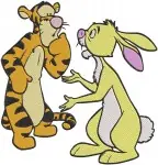 Winnie The Pooh Tigger Kanga Rabbit And Roo Playful Interactions And Poses - Filled Embroidery Design - 5261