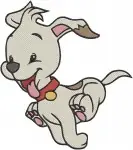 Pound Puppies Characters Puppy Dog Poses And Girl With Helmet And Cat - Filled Embroidery Design - 5269
